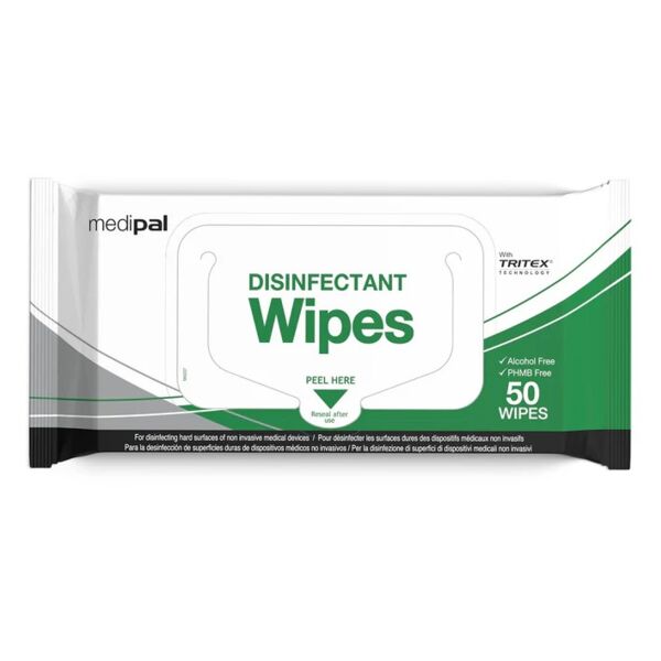 Medipal Disinfectant Wipes FLOW WRAP  (Alcohol Free) Pack of 50 Thumbnail