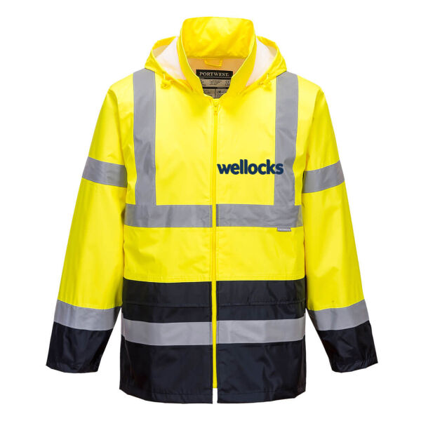 H443 Hi-Vis Contrast Classic Rain Jacket Thumbnail