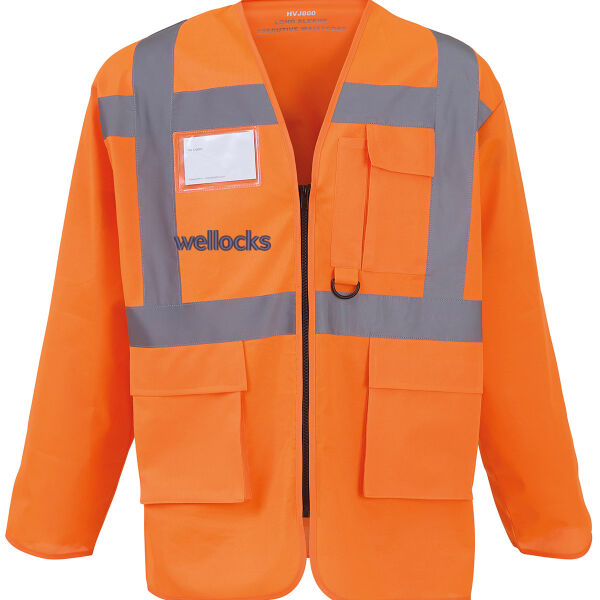 HVJ800 (YK014) Hi-Vis Executive Long Sleeve Waistcoat Thumbnail