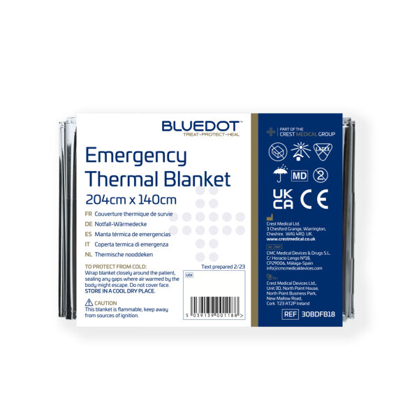 30BDFB18 Blue Dot Adult Emergency Thermal Blanket 204cm x 140cm Thumbnail